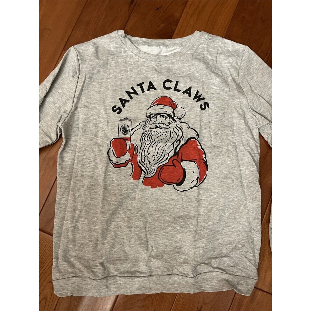 christmas Lightweight sweatshirts for women Santa “claws” Size Large